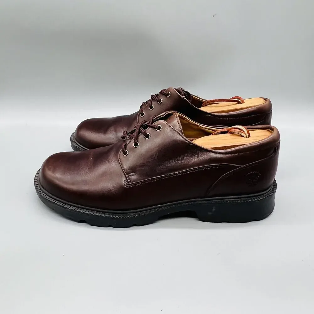 Timberland Shoes Mens 10 Brown Leather SMART Comfort Oxford Casual Walking